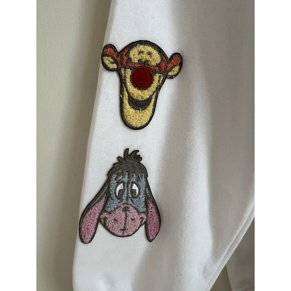 NWT DISNEY Winnie The Pooh Women's Full Zip Sweatshirt Hoodie White Size M - Picture 9 of 13